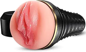 Male Masturbator,Kingdemer Realistic Pocket Pussy Vagina Textured with 7.5in Depth Lifelike Soft and Fleshy Texture,Penis Training Masturbators Sex Machine Toy for Men